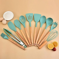 10-Piece Premium Silicone & Wood Kitchen Tool Set
