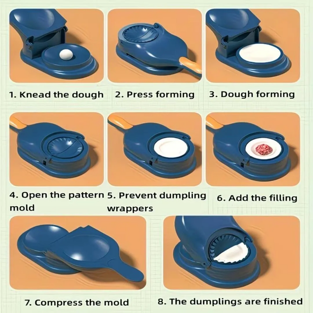 2-in-1 Dumpling Maker – Instant Dough Press & Seal Tool
