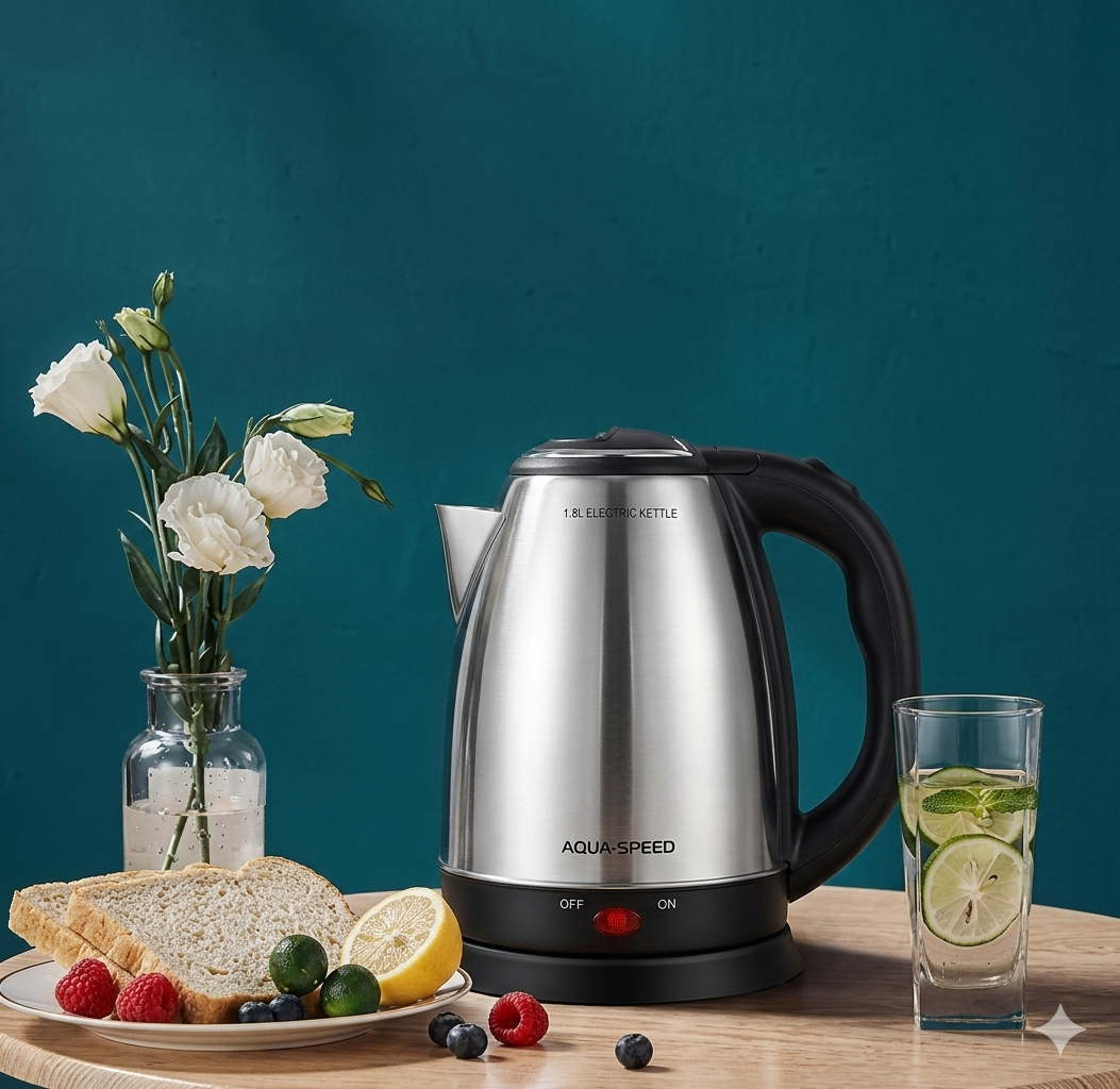 2.0L Premium Stainless Steel Electric Kettle – Fast-Boil Tea & Coffee Maker