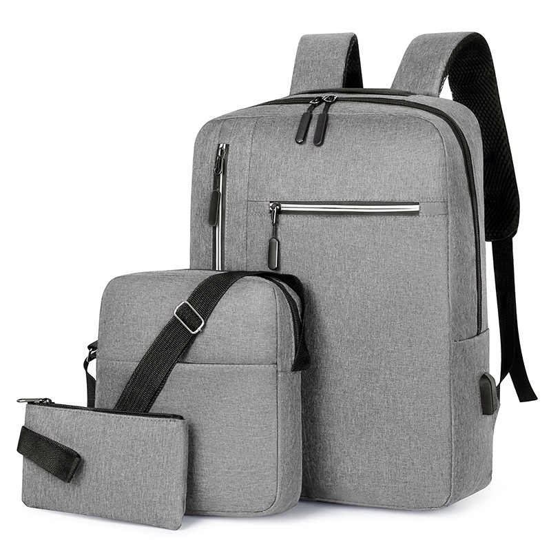 3-in-1 Student & Travel Backpack Set – USB Charging & Anti-Theft Design