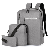 3-in-1 Student & Travel Backpack Set – USB Charging & Anti-Theft Design