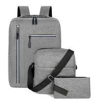 3-in-1 Student & Travel Backpack Set – USB Charging & Anti-Theft Design