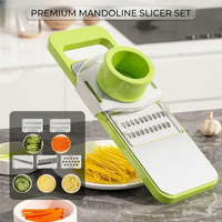 6-in-1 Multi-Function Vegetable Slicer – Stainless Steel Blades