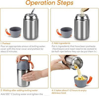 600ml Insulated Vacuum Food Jar – Stainless Steel Lunch Thermos