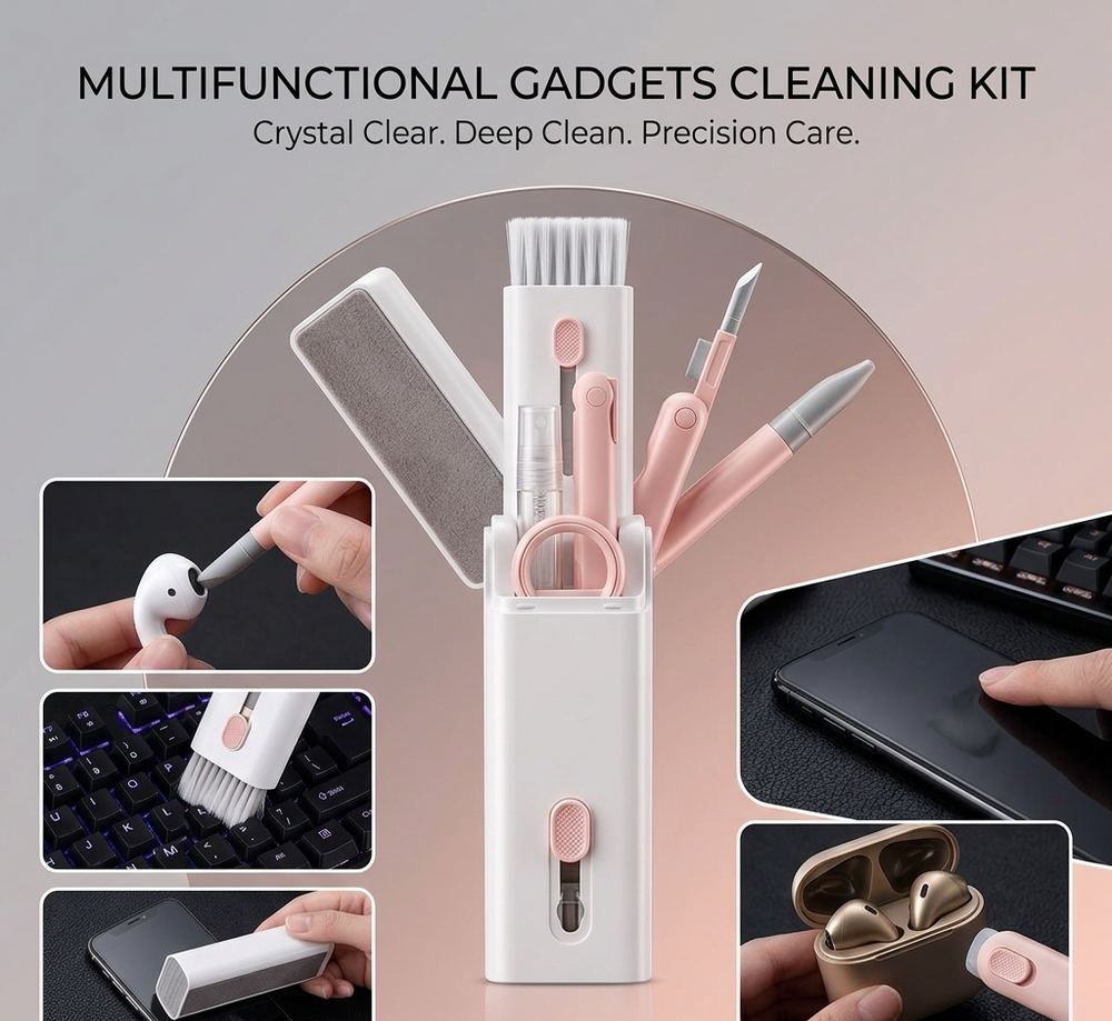 7-in-1 Gadget Cleaning Kit – For AirPods, Keyboards & Screens