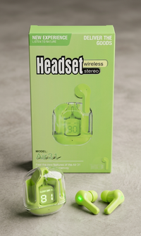 Air31 Crystal Wireless Earbuds – Transparent Design & ENC