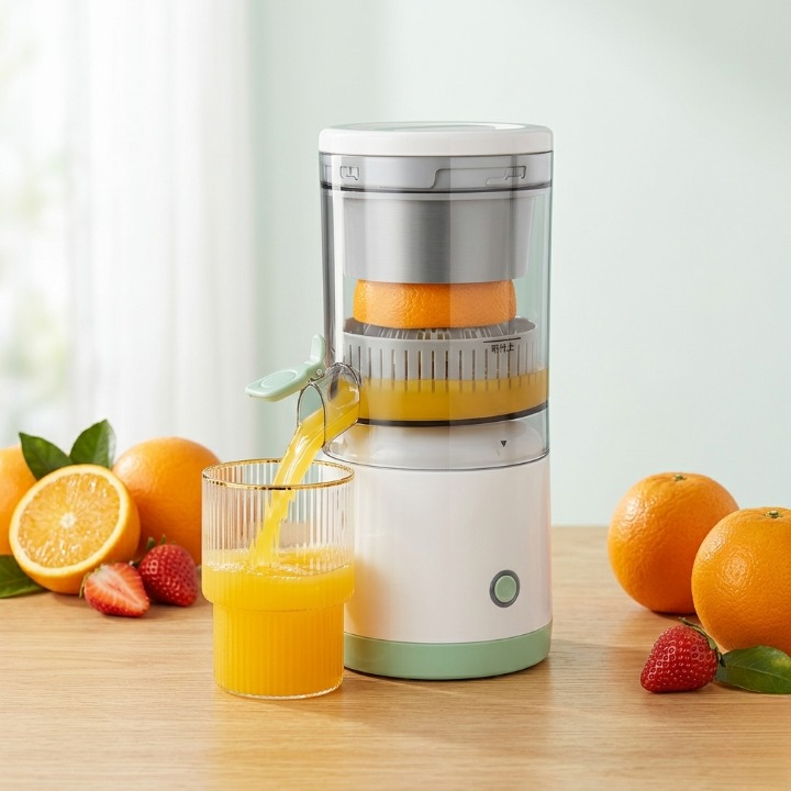 Automatic Wireless Citrus Juicer – USB Rechargeable Multi Fruit Juice Extractor