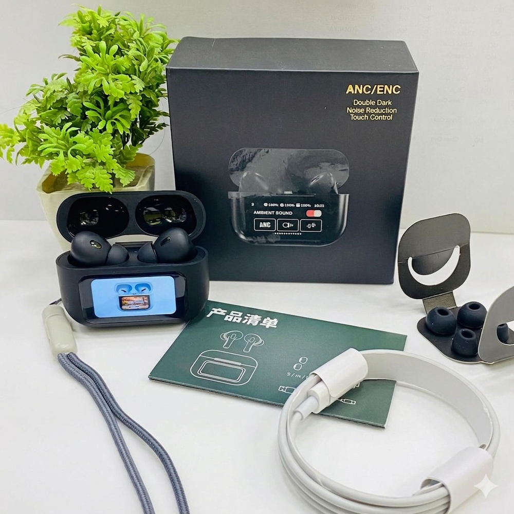 Midnight Black Airpods Pro Edition – ANC & 1500mAh Power Case