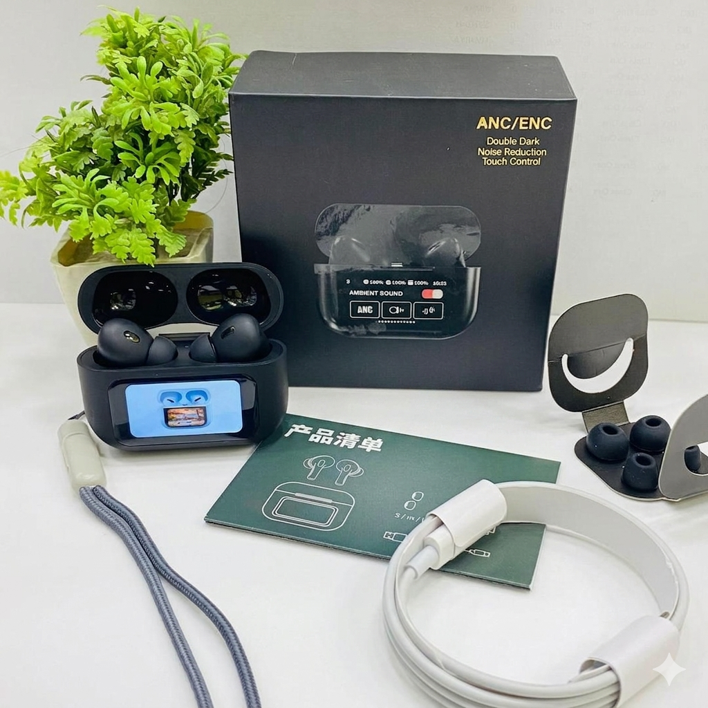 Midnight Black Airpods Pro Edition – ANC & 1500mAh Power Case