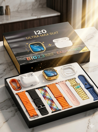 H20 Ultra Smart Watch Set: 7 Straps + Earbuds + Case
