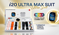 I20 Ultra Smart Watch – With Wireless Earbuds and 7 Straps