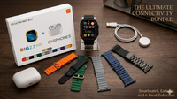 I20 Ultra Smart Watch – With Wireless Earbuds and 7 Straps