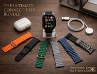I20 Ultra Smart Watch – With Wireless Earbuds and 7 Straps