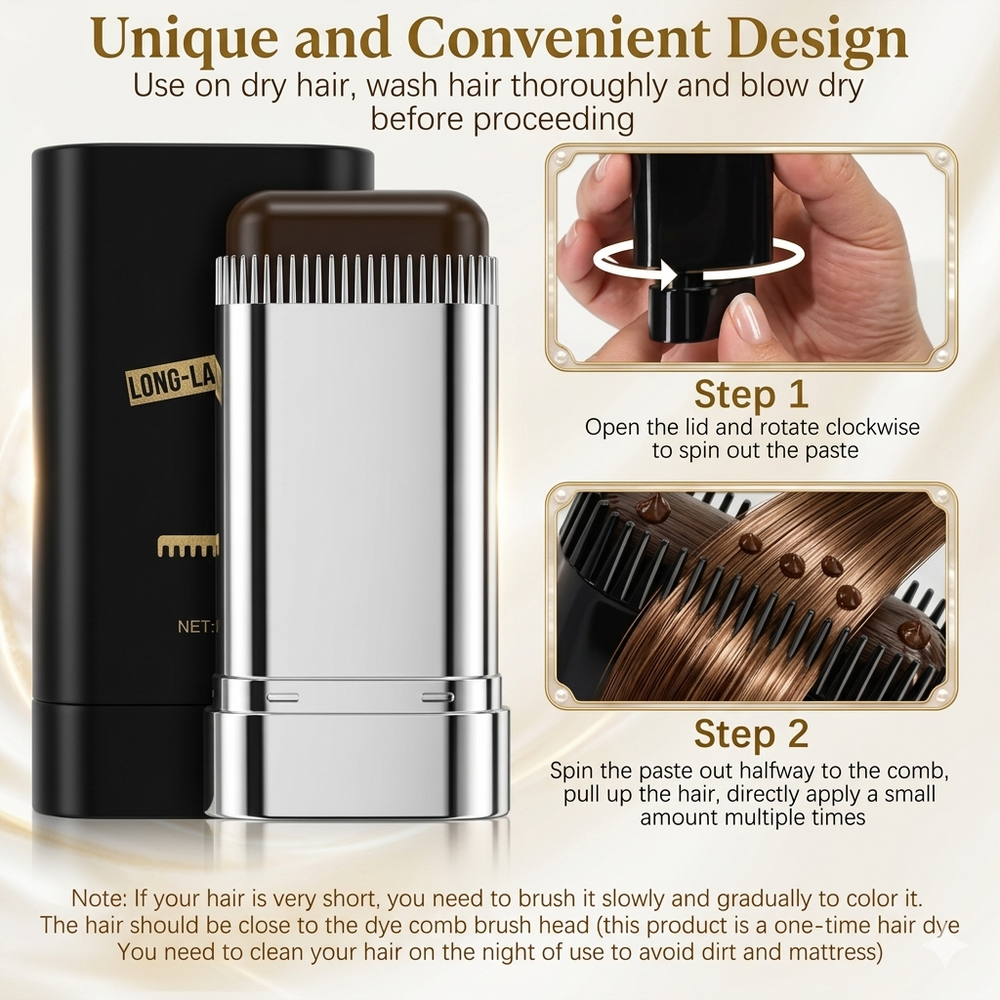 Instant Root Touch-Up Hair Wand – Turns White or Gray to Natural Black