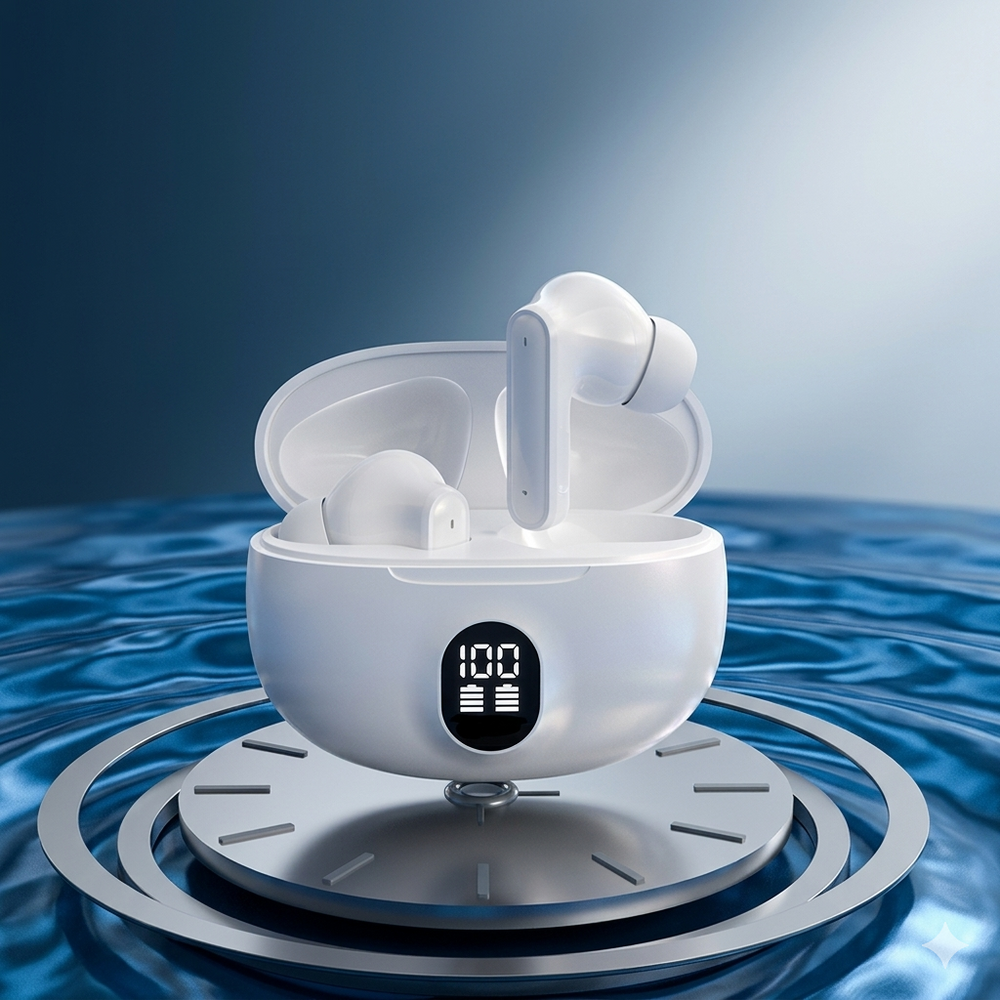 OverE Crystal Clear Earbuds – 24hr Playtime & Dual-Device Pairing