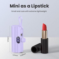 Portable Power Bank - Compact, 5000mAh, Dual Ports, LED Display