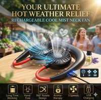 Rechargeable Foldable Neck Fan For Hot Weather
