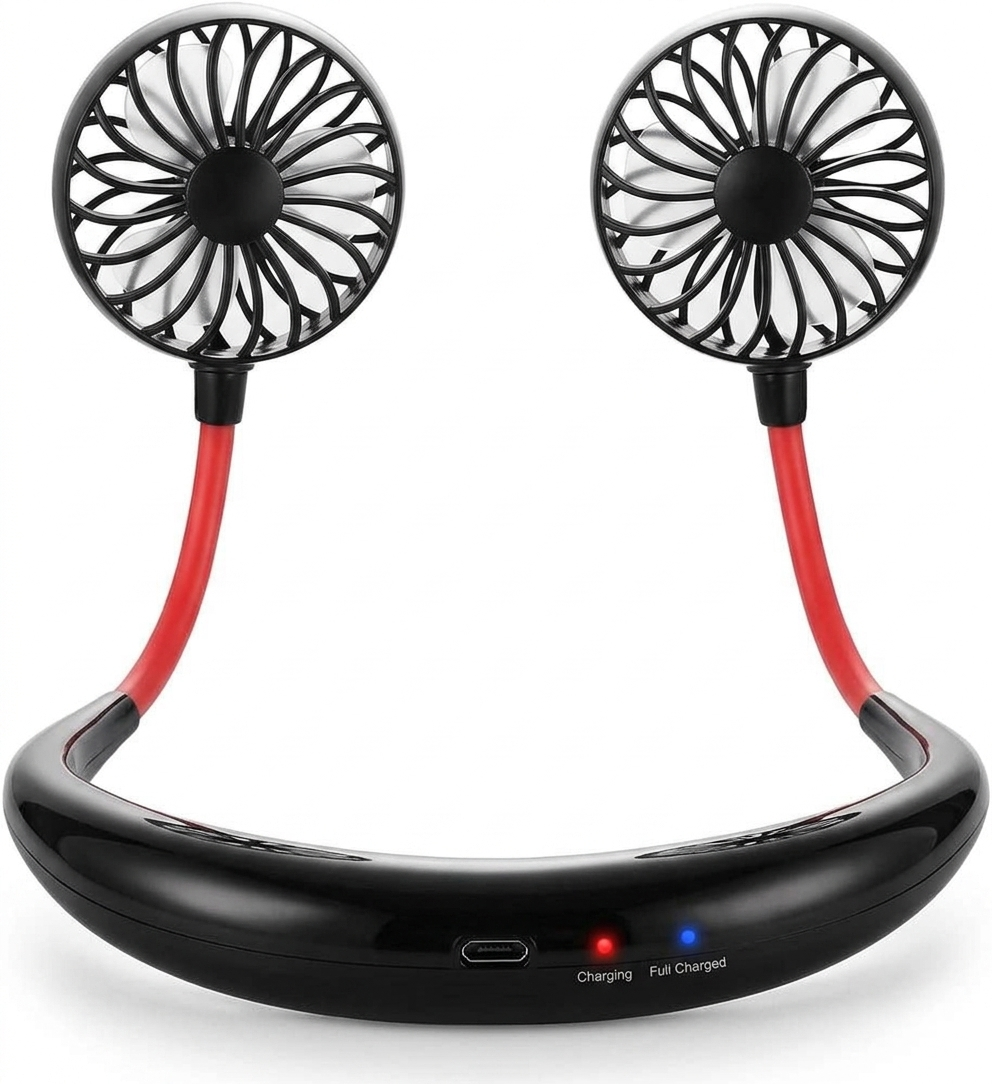 Rechargeable Foldable Neck Fan For Hot Weather