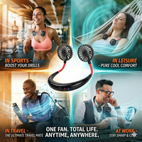 Rechargeable Foldable Neck Fan For Hot Weather
