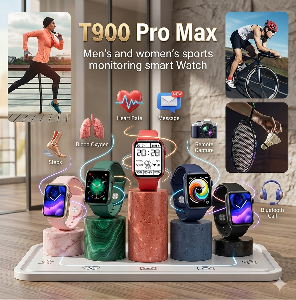 T900 Pro Max Smart Watch – Long Battery & HD Display