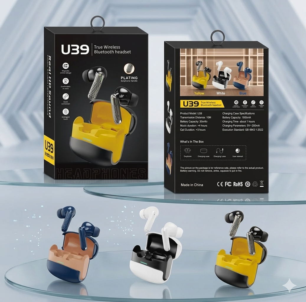 U39 Wireless Gaming Earbuds – ENC Noise Cancelling & Deep Bass